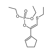 Phosphoric acid (Z)-1-cyclopent-1-enyl-2-ethylsulfanyl-vinyl ester diethyl ester Structure