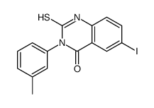 6-iodo-3-(3-methylphenyl)-2-sulfanylidene-1H-quinazolin-4-one结构式