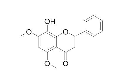 8-Hydroxy-5,7-dimethoxyflavanone Structure