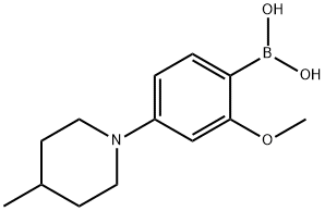 2-Methoxy-4-(4-methylpiperidin-1-yl)phenylboronic acid结构式