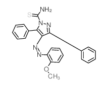 1H-Pyrazole-1-carbothioamide,4-[2-(2-methoxyphenyl)diazenyl]-3,5-diphenyl- picture