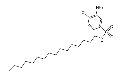 3-amino-4-chloro-N-hexadecylbenzenesulfonamide结构式