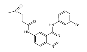 4-(3-bromophenylamine)-6-(3-methylsulfoxidopropionylamide)-quinazoline Structure
