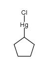 cyclopentylmercury chloride Structure