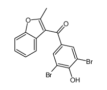 (3,5-dibromo-4-hydroxyphenyl)-(2-methyl-1-benzofuran-3-yl)methanone Structure