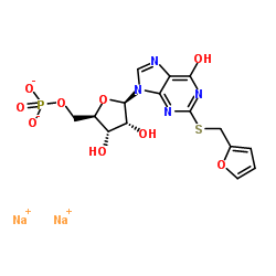 5'-Xanthylic acid, 2-S-(2-furanylmethyl)-2-thio-, disodium salt (9CI)结构式