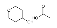 acetic acid,oxan-4-ol Structure