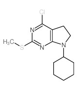 4-Chloro-7-cyclohexyl-6,7-dihydro-2-(methylthio)-(5H)-pyrrolo[2,3-d]pyrimidine structure