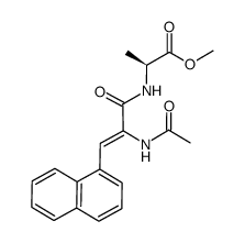 (Z)-2-acetylamino-N-[(S)-1-(methoxycarbonyl)ethyl]-3-(1-naphthyl)-2-propenamide结构式