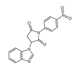 3-benzoimidazol-1-yl-1-(4-nitro-phenyl)-pyrrolidine-2,5-dione Structure