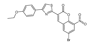 6-bromo-3-[4-(4-ethoxyphenyl)-1,3-thiazol-2-yl]-8-nitrochromen-2-one结构式