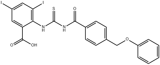 3,5-diiodo-2-[[[[4-(phenoxymethyl)benzoyl]amino]thioxomethyl]amino]-benzoic acid picture