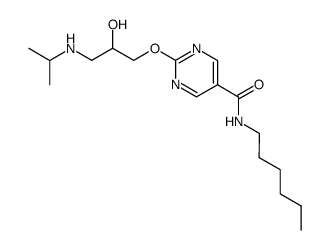 2-(2-hydroxy-3-isopropylamino-propoxy)-pyrimidine-5-carboxylic acid hexylamide结构式