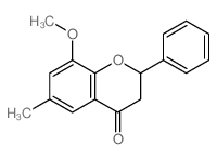 4H-1-Benzopyran-4-one,2,3-dihydro-8-methoxy-6-methyl-2-phenyl- Structure