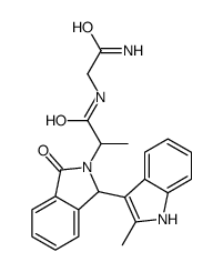 N-(2-amino-2-oxoethyl)-2-[1-(2-methyl-1H-indol-3-yl)-3-oxo-1H-isoindol-2-yl]propanamide结构式