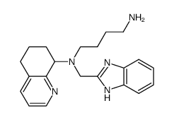 N1-(1H-benzo[d]imidazol-2-ylmethyl)-N1-(5,6,7,8-tetrahydroquinolin-8-yl)butane-1,4-diamine结构式