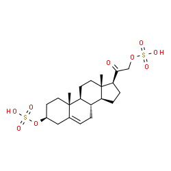 (3S,8S,9S,10R,13R,14S,17S)-10,13-dimethyl-3-sulfooxy-17-(2-sulfooxyace tyl)-2,3,4,7,8,9,11,12,14,15,16,17-dodecahydro-1H-cyclopenta[a]phenant hrene结构式