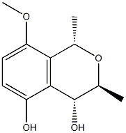 1H-2-Benzopyran-4,5-diol, 3,4-dihydro-8-methoxy-1,3-dimethyl-, (1R,3R,4S)-rel- (9CI) structure