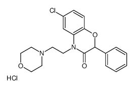 6-chloro-4-(2-morpholin-4-ylethyl)-2-phenyl-1,4-benzoxazin-3-one,hydrochloride Structure