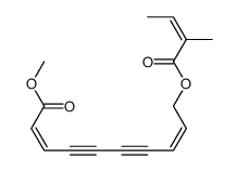 Methyl-10-((Z)-2-methyl-2-butenoyloxy)-(2Z,8Z)-2,8-decadien-4,6-diinoat Structure