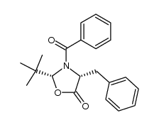 (2R,4R)-3-benzoyl-4-benzyl-2-(tert-butyl)-1,3-oxazolidin-5-one Structure