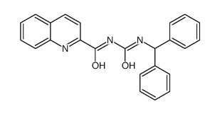 N-(benzhydrylcarbamoyl)quinoline-2-carboxamide结构式