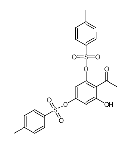 4-acetyl-5-hydroxy-1,3-phenylene bis(4-methylbenzenesulfonate)结构式