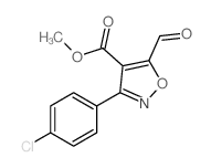 3-(4-氯苯基)-5-甲酰基异噁唑-4-羧酸甲酯结构式