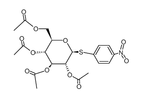 4'-Nitrophenyl-2,3,4,6-tetra-O-acetyl-1-thio-β-D-glucopyranosid结构式