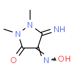 3,4-Pyrazolidinedione,5-imino-1,2-dimethyl-,4-oxime结构式