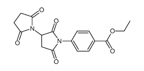 ethyl 4-[3-(2,5-dioxopyrrolidin-1-yl)-2,5-dioxopyrrolidin-1-yl]benzoate结构式