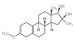 (8S,9S,13S,14S,16S,17R)-3-methoxy-13,16-dimethyl-4,6,7,8,9,11,12,14,15,17-decahydro-1H-cyclopenta[a]phenanthrene-16,17-diol结构式