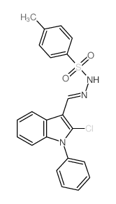 Benzenesulfonicacid, 4-methyl-, 2-[(2-chloro-1-phenyl-1H-indol-3-yl)methylene]hydrazide picture