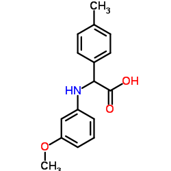 (3-METHOXY-PHENYLAMINO)-P-TOLYL-ACETIC ACID结构式