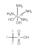 Ruthenium (3+), tetraamminediaqua-, (OC-6-22)-, salt with trifluoromethanesulfonic acid (1:3) Structure