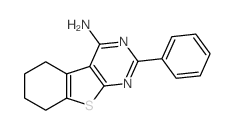 2-phenyl-5,6,7,8-tetrahydro-[1]benzothiolo[2,3-d]pyrimidin-4-amine结构式