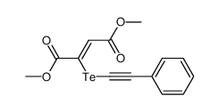 dimethyl 2-(2-phenylethynyltelluro)-2-butenedioate Structure