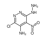 3-chloro-6-hydrazino-5-nitropyridazin-4-amine结构式