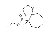 ethyl 1-methyl-2-oxocycloheptanecarboxylate ethylene thioketal Structure