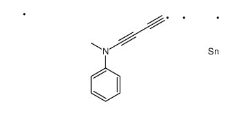 N-methyl-N-(4-trimethylstannylbuta-1,3-diynyl)aniline结构式