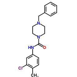 4-Benzyl-N-(3-chloro-4-methylphenyl)-1-piperazinecarboxamide picture