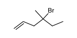 4-bromo-4-methyl-hex-1-ene结构式