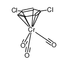 meta-dichlorobenzene(tricarbonyl)chromium Structure