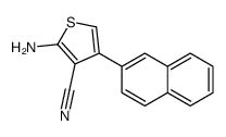 2-amino-4-naphthalen-2-ylthiophene-3-carbonitrile Structure