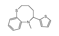 6-methyl-5-thiophen-2-yl-2,3,4,5-tetrahydro-1,6-benzothiazocine结构式