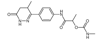 6-[p-(2-methylaminocarbonyloxypropionylamino)-phenyl]-4,5-dihydro-5-methyl3(2H)-pyridazinone结构式