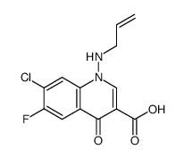 7-chloro-6-fluoro-1,4-dihydro-4-oxo-1-(2-propenylamino)-3-quinolinecarboxylic acid Structure