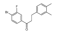 4'-BROMO-3-(3,4-DIMETHYLPHENYL)-3'-FLUOROPROPIOPHENONE结构式