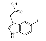 1H-Indole-3-aceticacid,5-iodo-(9CI) structure