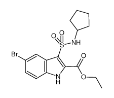 ethyl 5-bromo-3-[(cyclopentylamino)sulfonyl]-1H-indole-2-carboxylate Structure